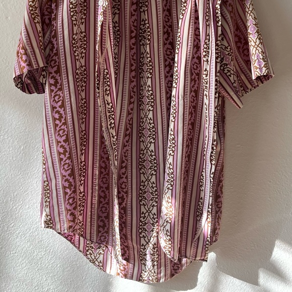 Favorite Vintage Marlboro Button Down Shirt - Short Sleeve Pink Pattern - Picture 2 of 5